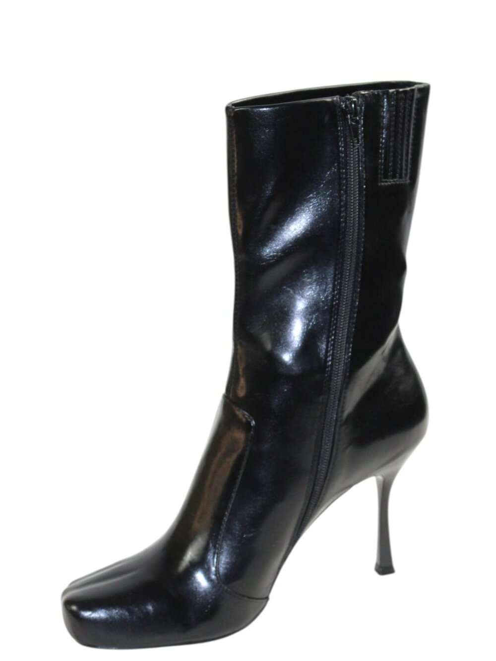 Jeffrey Campbell Visionary Black Mid-Calf Stiletto Boots Size 10 - Picture 5 of 8